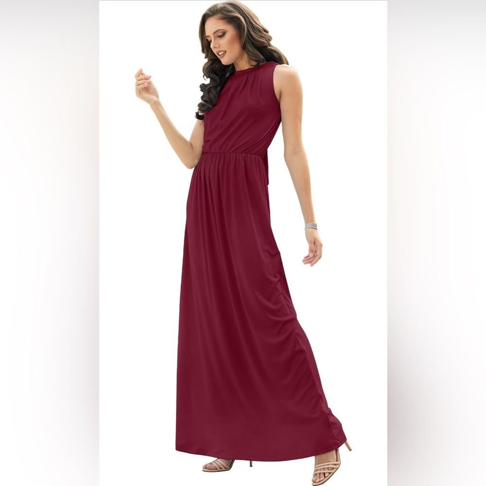 KOH KOH 2025 Sexy Sleeveless Summer Formal Flowy Casual Gown